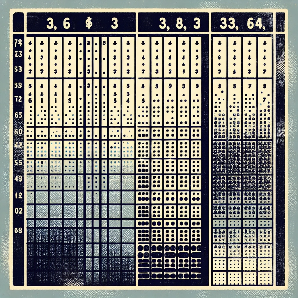 A 3x3 grid showing risk assessment scores in varying shades