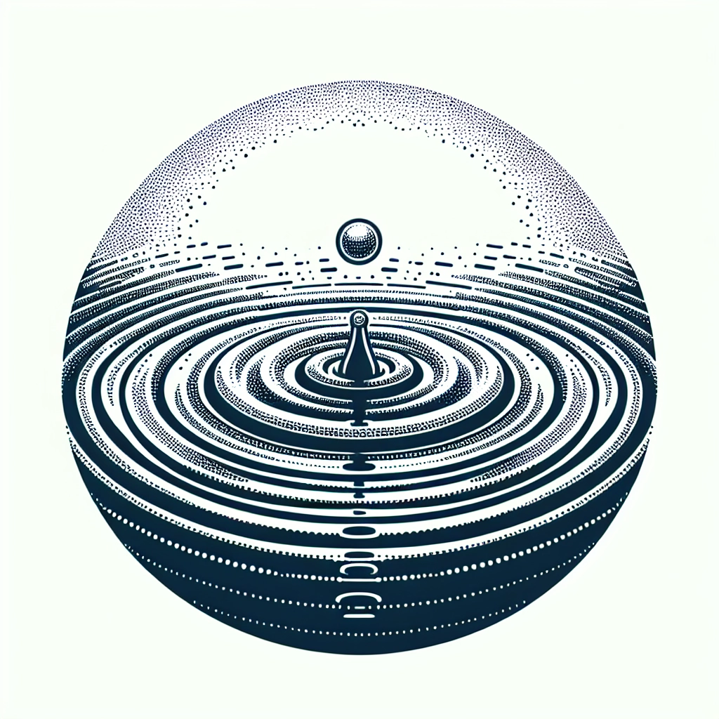 A water droplet creating expanding ripples in clear water, symbolizing the ripple effect of catalytic funding.