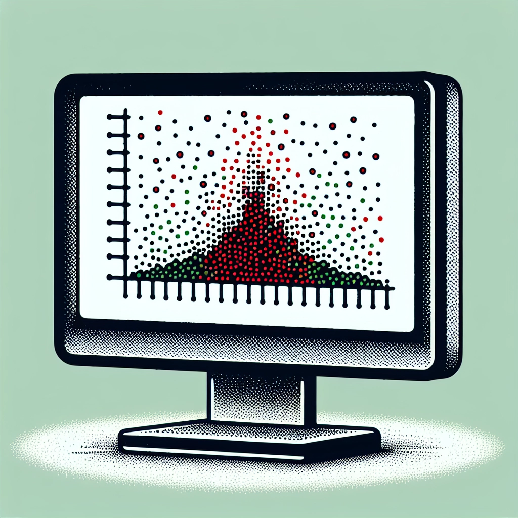 Data visualization showing pattern recognition in charitable giving transactions