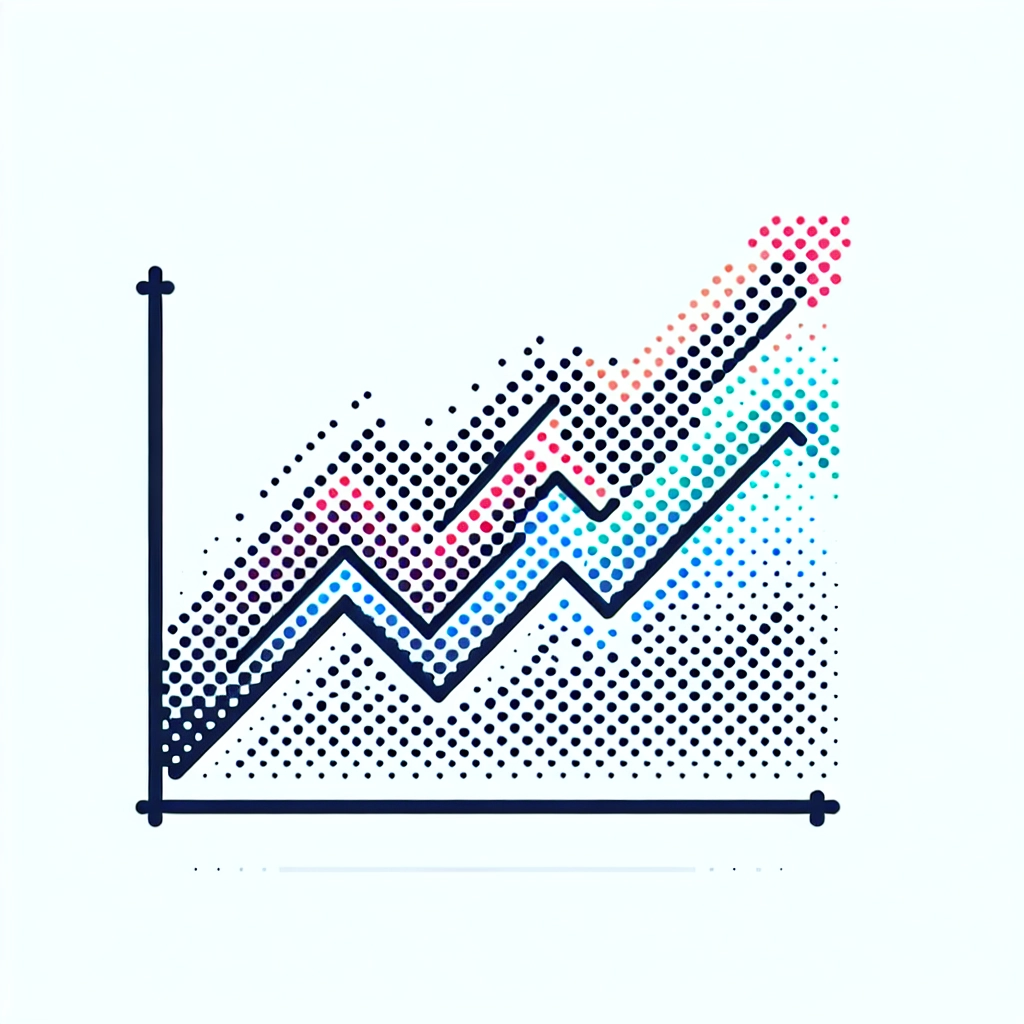 Simple line graph showing upward trends in charitable impact data